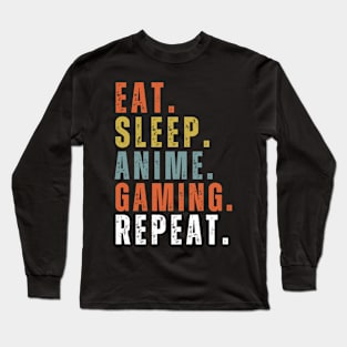 at Sleep Anime Gaming Repeat design. Do you or someone you know love Anime Long Sleeve T-Shirt